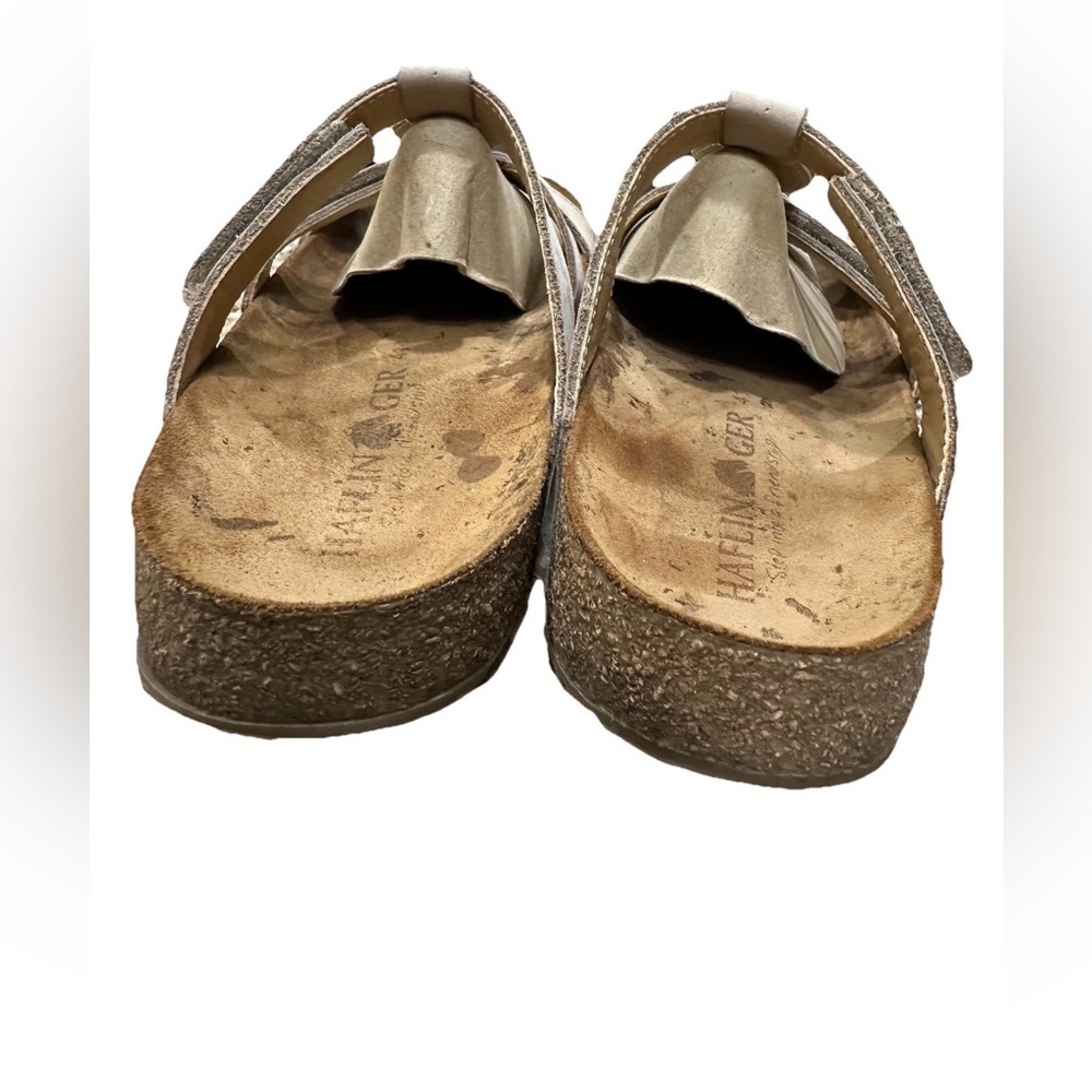 Haflinger Women's Leather Alice Sandals Summer Slides Open Toe‎ Size 10 US - Picture 5 of 8